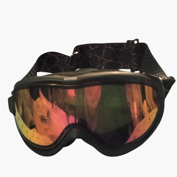 Uvex Goggles Ski Snowboard Black Red Adjustable Strap Winter Snow Sports - Picture 1 of 10